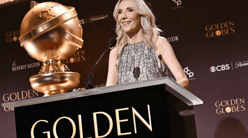 Helen Hoehne durante el anuncio de las nominaciones a la 83ª edición anual de los Globos de Oro, celebrado en el hotel Beverly Hilton. GOLDENGLOBES.COM / ARCHIVO