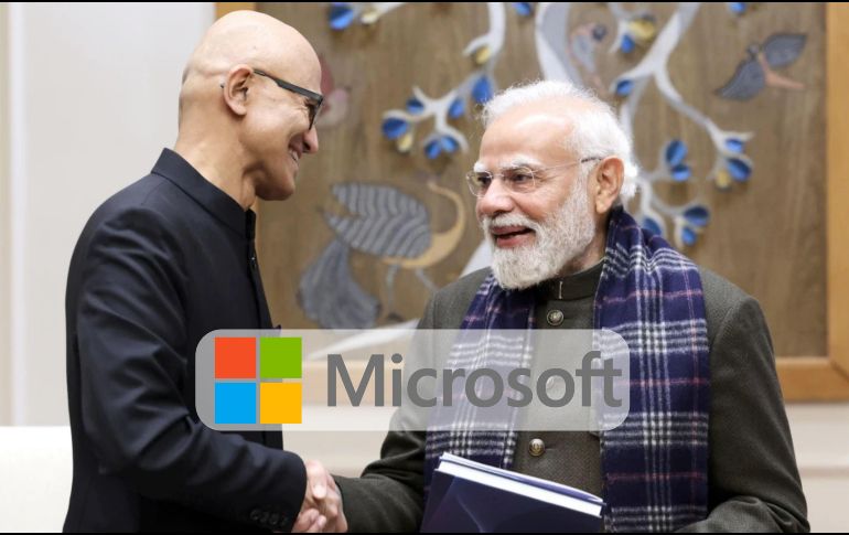 Microsoft está comprometiendo las inversiones para ayudar a India a construir la 