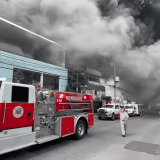 Estas son las imágenes del incendio reportado en un bar de Providencia