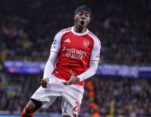 Noni Madueke marcó dos goles en la victoria de los Gunners. EFE/O. Matthys
