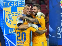 Nahuel Guzmán, André-Pierre Gignac y Javier Aquino han ganado cinco títulos con Tigres. IMAGO7/S. Bautista