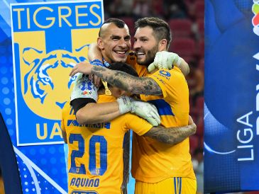Nahuel Guzmán, André-Pierre Gignac y Javier Aquino han ganado cinco títulos con Tigres. IMAGO7/S. Bautista