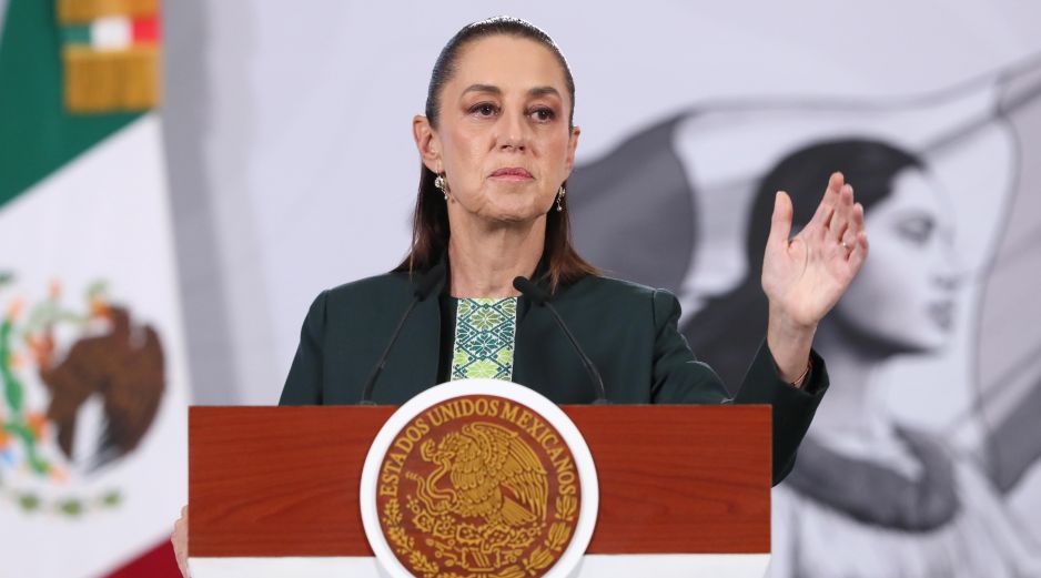 En la Mañanera del Pueblo de este jueves, Sheinbaum fue cuestionada sobre si tenía alguna opinión por el reconocimiento a Corina Machado. EFE/M. Guzmán