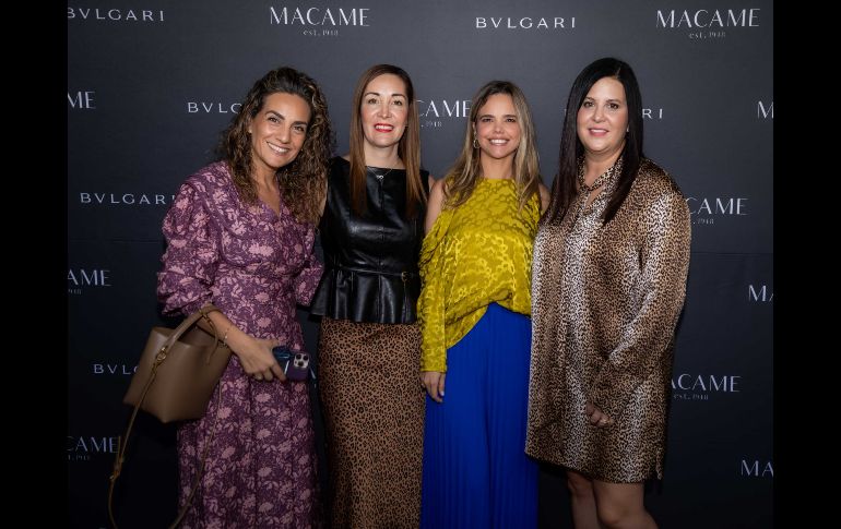 Karla Sáenz, Susana Zavala, Renata Larios y Lourdes Llamas. GENTE BIEN JALISCO / Presentación relojes BVLGARI by Macame