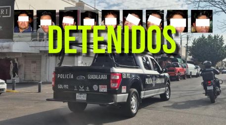 El servicio completo de detenidos y aseguramientos fue remitido ante el agente del Ministerio Público. ESPECIAL / FACEBOOK Policía de Guadalajara