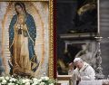 León XIV subrayó el papel de la Virgen de Guadalupe como portadora de consuelo en América. EFE/EPA/F. Frustaci