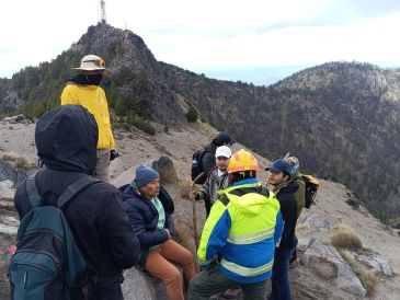 “Se trató de cuatro masculinos de entre 20 y 23 años, originarios de Colima, de los cuales uno presentó mal de montaña y otro más fatiga”, explicó la UEPCBJ. ESPECIAL