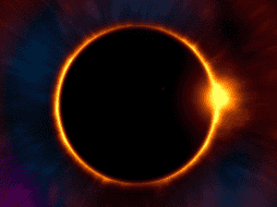 Los eclipses solares suceden cuando la luna pasa entre el sol y la tierra, bloqueando totalmente o parcialmente la luz del sol. CANVA