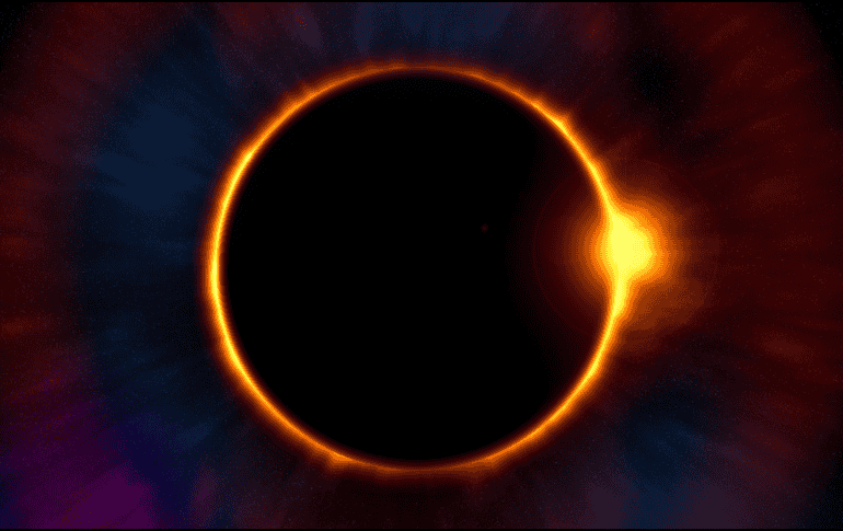 Los eclipses solares suceden cuando la luna pasa entre el sol y la tierra, bloqueando totalmente o parcialmente la luz del sol. CANVA