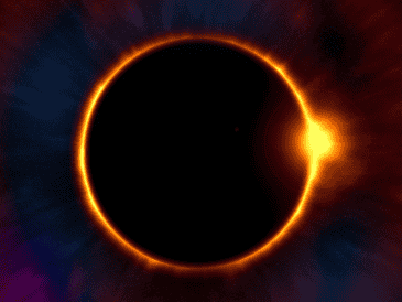 Los eclipses solares suceden cuando la luna pasa entre el sol y la tierra, bloqueando totalmente o parcialmente la luz del sol. CANVA