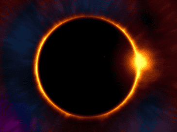 Los eclipses solares suceden cuando la luna pasa entre el sol y la tierra, bloqueando totalmente o parcialmente la luz del sol. CANVA