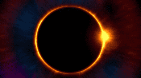 Los eclipses solares suceden cuando la luna pasa entre el sol y la tierra, bloqueando totalmente o parcialmente la luz del sol. CANVA