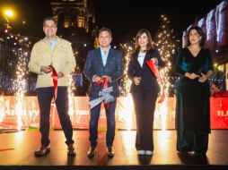 El Gobernador, Pablo Lemus, pidió no perder la “capacidad de impresionarnos” con las decoraciones que adornan el Centro. EL INFORMADOR/ J. Acosta