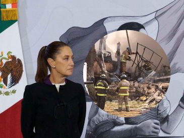 Sheinbaum detalló que la avioneta transportaba a una familia que viajaba desde Acapulco con destino al Aeropuerto de Toluca. SUN / O. ALVARADO / A. VARGAS