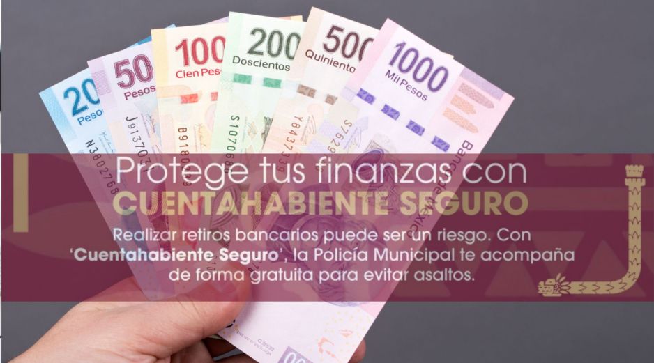 Por ello, reiteró la recomendación de evitar retiros innecesarios, utilizar cajeros automáticos en zonas seguras y solicitar el acompañamiento policial en caso de manejar efectivo durante estas fechas. CANVA