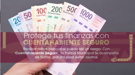 Por ello, reiteró la recomendación de evitar retiros innecesarios, utilizar cajeros automáticos en zonas seguras y solicitar el acompañamiento policial en caso de manejar efectivo durante estas fechas. CANVA