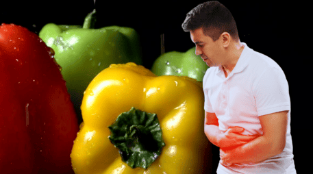 Quienes padecen gastritis o acidez pueden padecer con el consumo de morrón. ESPECIAL / CANVA