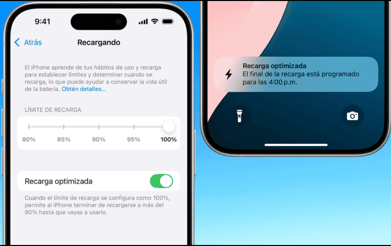 Todas las baterías recargables son componentes que se consumen con el uso, y su rendimiento disminuye a medida que aumenta su edad química.  ESPECIAL/IPHONE