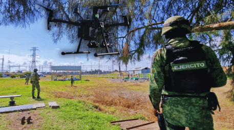 Sheinbaum informó que en el último año se han registrado ataques con drones en contra de elementos de la Sedena. EL INFORMADOR / ARCHIVO