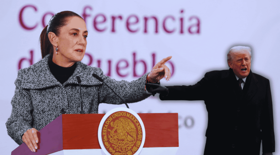 Sheinbaum recordó que una parte del territorio estadounidense fue históricamente mexicano. EFE / M. Guzmán / AP / M. Schiefelbein