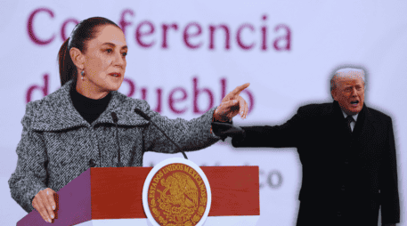 Sheinbaum recordó que una parte del territorio estadounidense fue históricamente mexicano. EFE / M. Guzmán / AP / M. Schiefelbein