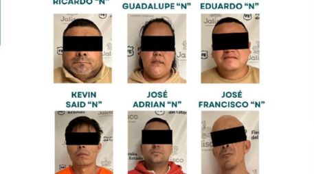 Las unidades de Investigación Especializada en Robo a Negocio y Robo a Casa Habitación, lograron la captura de los seis presuntos delincuentes. ESPECIAL / Fiscalía de Jalisco