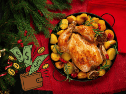 La cena tradicional de Navidad y Año Nuevo en México suele incluir entradas, un plato fuerte, bebidas, postre y la infaltable ensalada de manzana. CANVA