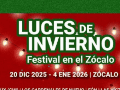 El Festival de Luces ilumina en el Zócalo amplia oferta artística y musical para todo público. INSTAGRAM / @amor_de_festival