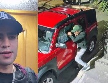 En tono de broma, comenzó a “describir” al presunto responsable; sin embargo, cada vez que mencionaba alguna característica, su amigo se quitaba una prenda o accesorio, simulando ser la persona que cometió el robo. INSTAGRAM/@aaronmercury