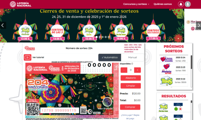 LOTERÍA NACIONAL &nbsp;