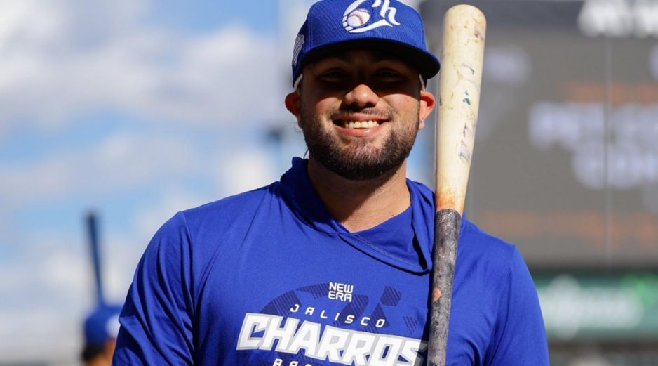 El bateador de los Charros de Jalisco encabezó la ofensiva jalisciense durante seis encuentros, en los que registró un promedio de bateo de .448, conectó dos cuadrangulares y produjo 13 carreras. CORTESÍA/ CHARROS DE JALISCO.