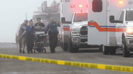 Galveston, una isla turística conocida por sus playas, se encontraba bajo condiciones de niebla durante la tarde del lunes. AP
