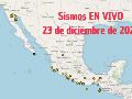 Sismos en México | EN VIVO | 23 de diciembre de 2025. ESPECIAL / SSN