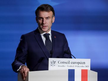 Macron no mencionó la posibilidad de que la Unión Europea deba responder de alguna manera a las medidas de la administración estadounidense de Trump. EFE/EPA/O. Matthys