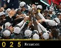El pasado mes de febrero, los Philadelphia Eagles humillaron a los Kansas City Chiefs (40-22), sumando así su segundo trofeo Vince Lombardi. ESPECIAL / AFP y CANVA