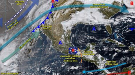 El SMN advirtió por temperaturas bajas, rachas intensas de viento y lluvias, así como la posibilidad de nieve o aguanieve en regiones montañosas. ESPECIAL/ SMN.