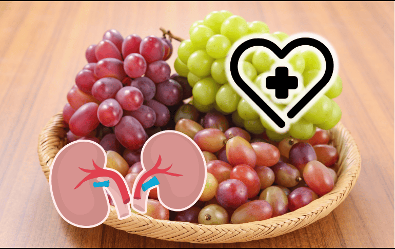 La uva roja se considera una opción más saludable que otras variantes. ESPECIAL/Canva