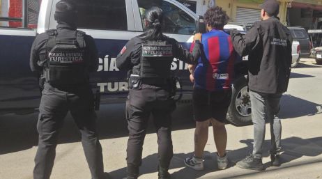 El detenido fue puesto a disposición de un agente del Ministerio Público para continuar con las investigaciones. ESPECIAL