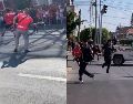 Seguidores de ambos clubes coincidieron en una vialidad que conduce al estadio, situación que derivó en un intercambio de insultos y el lanzamiento de objetos. ESPECIAL.