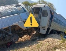 El almirante explicó que se descarriló la locomotora, lo que llevó a que los cuatro vagones se salieran de las vías. ESPECIAL / SEMAR