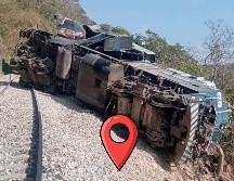 El tren provenía de la estación Ixtepec y pretendía atravesar la zona cerca de Nizanda con normalidad, aunque en la zona de vías se observa una curva pronunciada. ESPECIAL / SUN