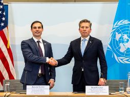 El memorando fue firmado en la Misión de Washington ante la ONU en Ginebra por el subsecretario de Asuntos Humanitarios de Estados Unidos, Jeremy Lewin. EFE/S. DI NOLFI