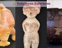 Las piezas recuperadas representan un testimonio invaluable de la riqueza de los pueblos originarios de México. ESPECIAL / FACEBOOK SRE