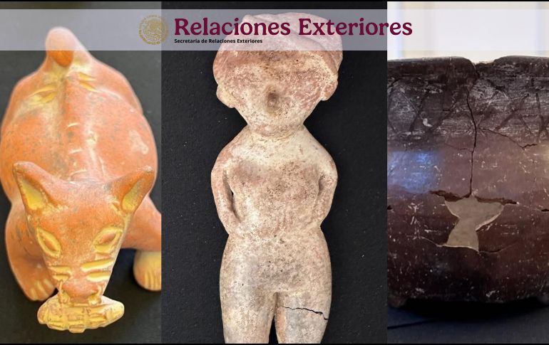 Las piezas recuperadas representan un testimonio invaluable de la riqueza de los pueblos originarios de México. ESPECIAL / FACEBOOK SRE