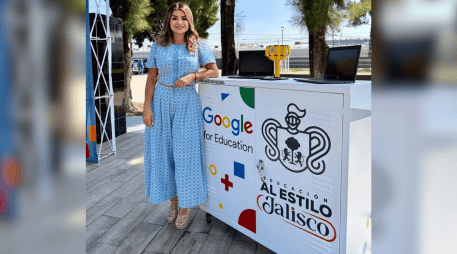 Gabriela Cárdenas reiteró que el modelo educativo jalisciense está orientado al desarrollo del pensamiento crítico, las habilidades para el futuro, así como al impulso de la cultura, el deporte y la tecnología. CORTESÍA