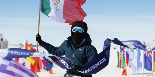 Pita Navarro y el reto de correr en la Ant&aacute;rtida