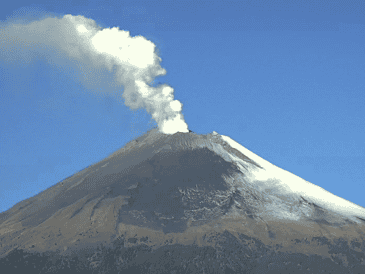 El día de hoy, el Popocatépetl emitió 16 exhalaciones de baja intensidad acompañadas de vapor de agua gases volcánicos y ligeras cantidades de ceniza. CAPTURA DE PANTALLA / cenapred.unam.mx