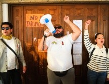 La manifestación se concentró en Casa Jalisco. EL INFORMADOR / J. ACOSTA