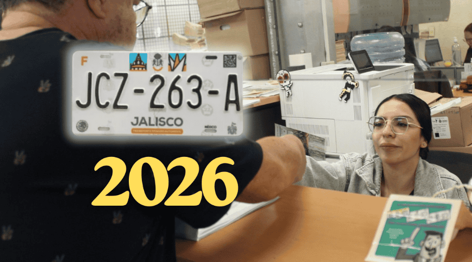 El canje de placas es obligatorio para todos los vehículos cuyas láminas tengan los diseños “Maguey”, “Minerva” y “Gota” (roja y verde). ESPECIAL/Gobierno de Jalisco