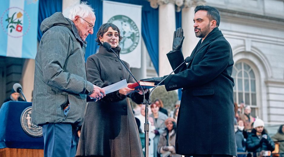 Zohran Mamdani señaló en su toma de protesta que la izquierda puede dar el ejemplo. AP